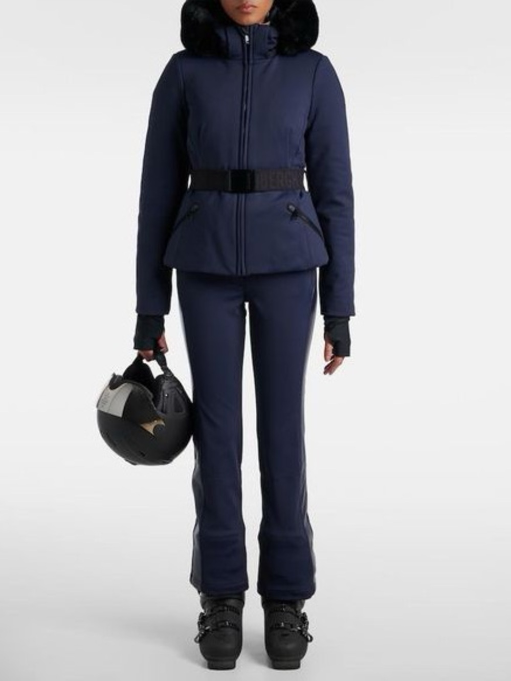 Goldbergh HIDA Down Ski Jacket Navy Blue Black Waterproof Belted US 8 Worn Once